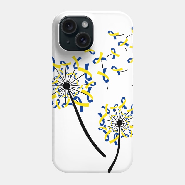 World Down syndrome Awareness Dandelion Awesome Phone Case by Terryeare