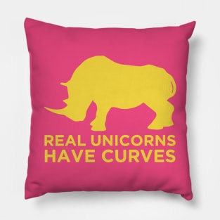 real unicorns have curves Pillow