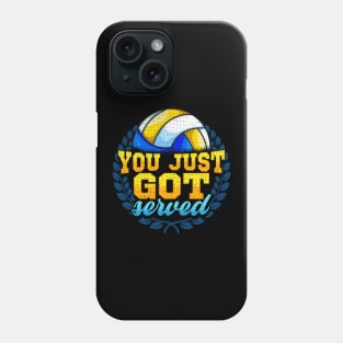 You Just Got Served Volleyball Player Serve Pun Phone Case