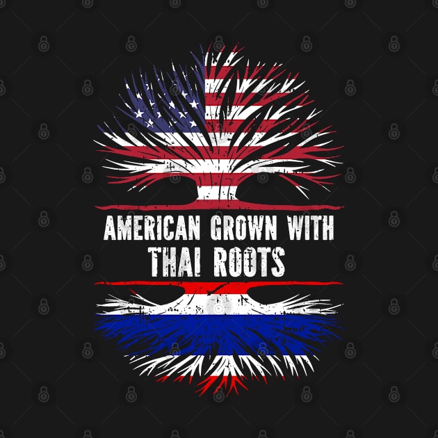 American Grown with Thai Roots USA Flag by silvercoin