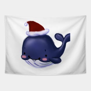 Cute Whale Drawing Tapestry