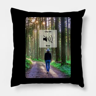 Mute city life Pillow