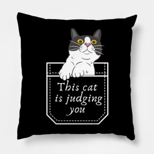 This cat is judging you Pillow