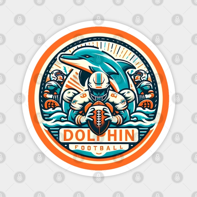 Miami Dolphin Football Club Magnet by TeeVee