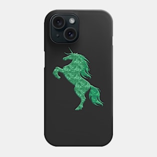 Green Magical Rearing Unicorn Phone Case