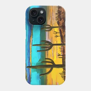 Saguaro from the Saguaro National Park in Arizona Phone Case