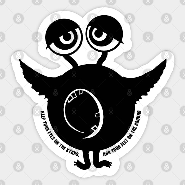 funny balla character opera singer design - Wing - Sticker | TeePublic