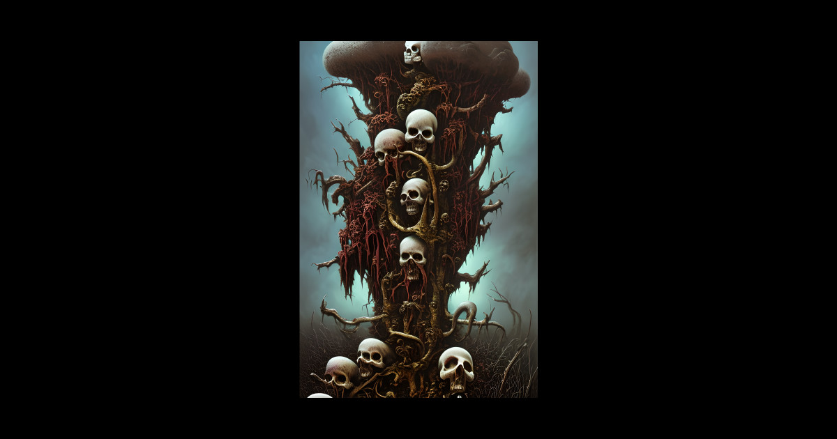 Dystopian Artwork Horror Art Skulls Dystopia Painting Dark and