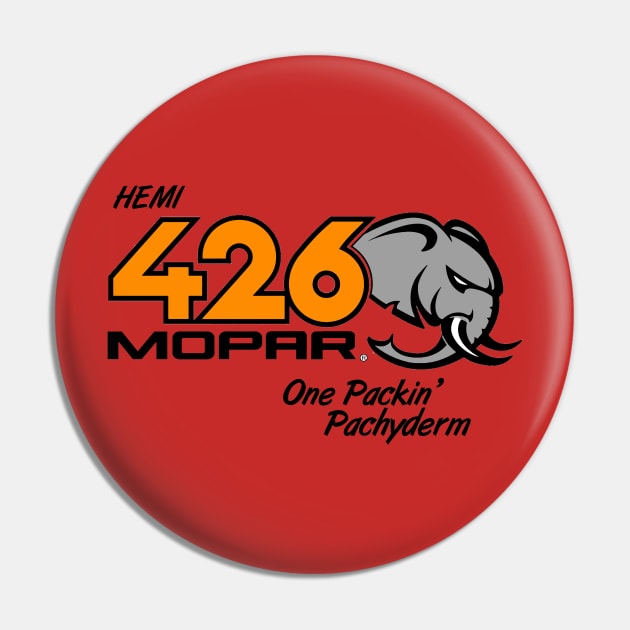 Hemi - One Packin' Pachyderm Pin by RGDesignIT
