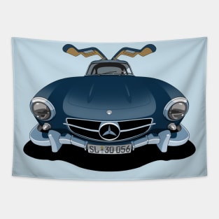 Mercedes Benz 300SL Gullwing in blue Tapestry