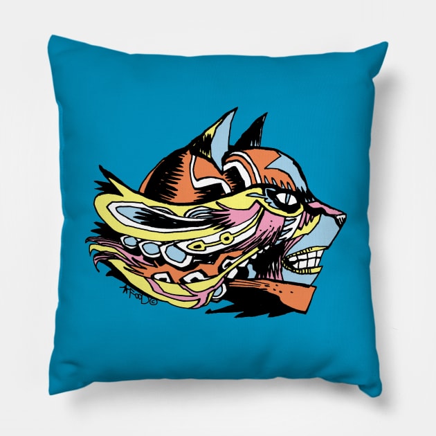 ASTRO TRAVELING Pillow by Jim Mahfood