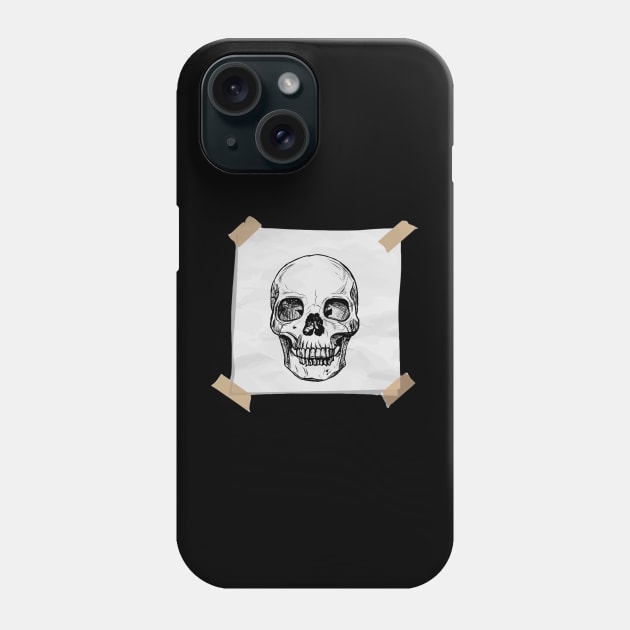 Skull on paper design Phone Case by Dope_Design