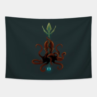 Realistic Octopus Tattoo Tapestry