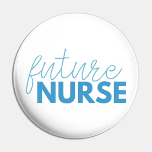 Blue Future Nurse with Thin Script Pin