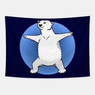 Polar Bear Yoga Pose Tapestry