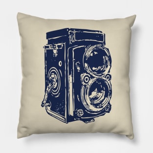 Retro Picture With Classic Camera Pillow