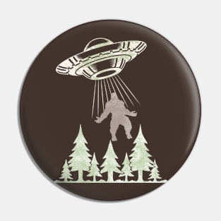 Alien Abduction Bigfoot Edition Pin