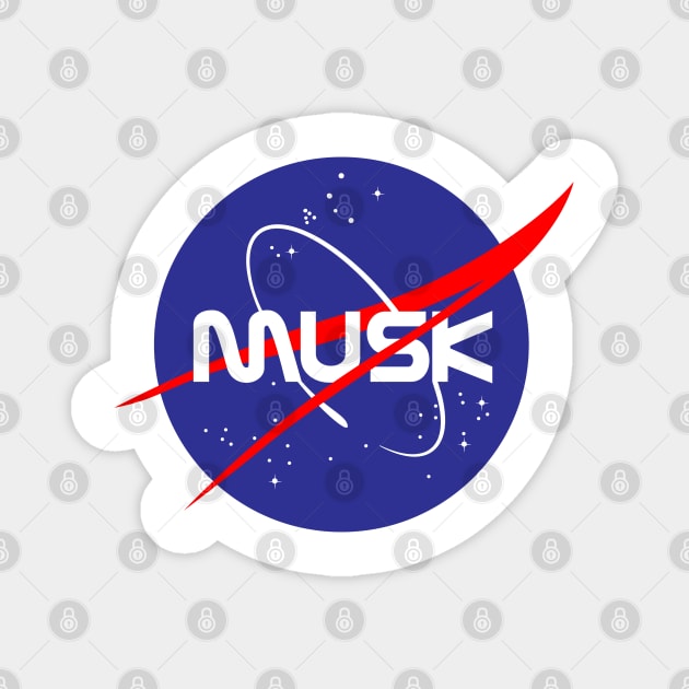 Musk NASA Space Logo Magnet by Sofiia Golovina