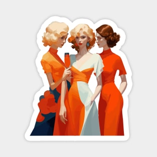 Three art deco women Magnet