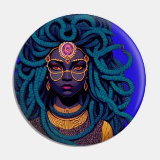 Medusa Was A Black Woman Pin