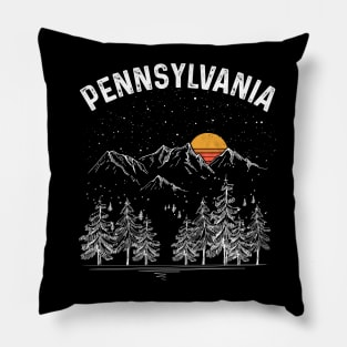 Vintage Retro Pennsylvania State Pillow