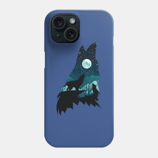 Wolf Howling with Forest Phone Case