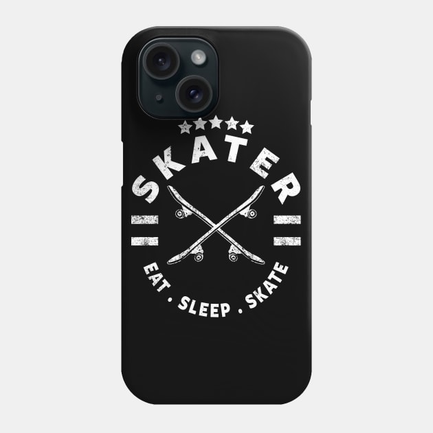 SKATER - SKATEBOARDER - EAT SLEEP SKATE Phone Case by Tshirt Samurai