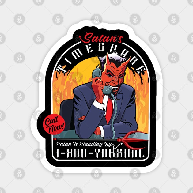 Satan's Timeshare Magnet by Alema Art