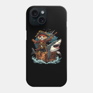 Cat Riding Shark Underwater Wonder Phone Case