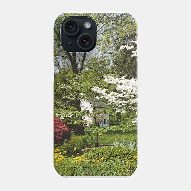 Dogwood in Front of White House Phone Case by SusanSavad