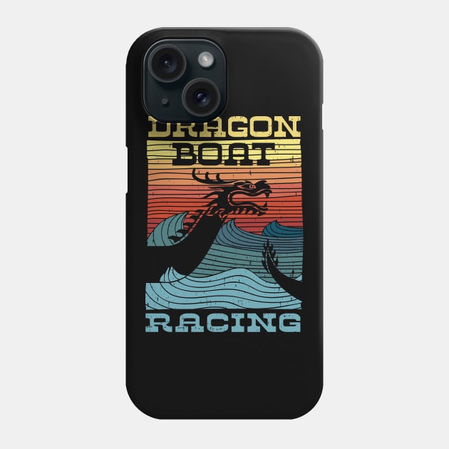 Dragon Boat Racing Retro Look Phone Case by MarkusShirts