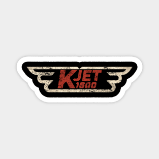 KJET 1600 AM Seattle 1982 - Disstred Vintage Style Magnet