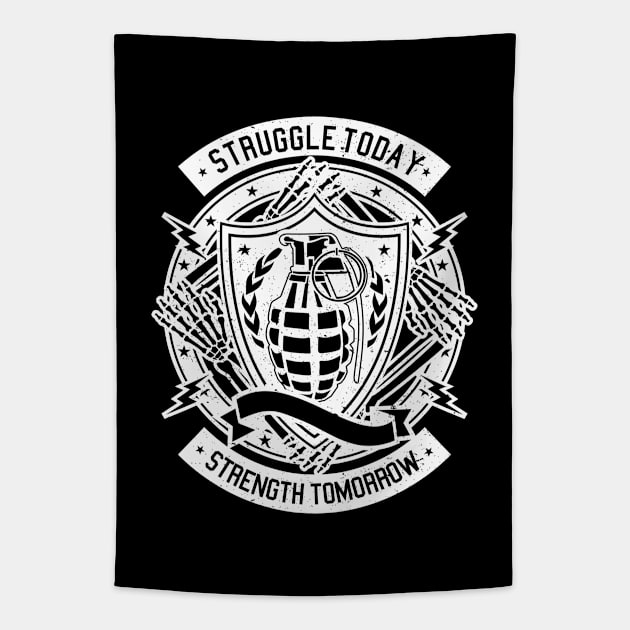 Struggle Today Strength Tomorrow Tapestry by Rebus28