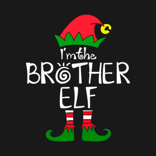 Elf Saying I'm the Brother Elf Matching Family Group Christmas T-Shirt