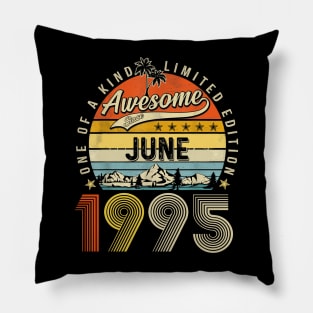 Awesome Since June 1995 Vintage 28th Birthday Pillow