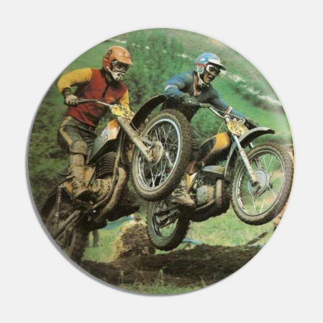 Vintage Motocross 2 Pin by TommySniderArt