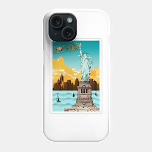 New York Retro Travel Poster Phone Case