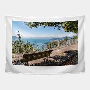 Bench above Lake Geneva - Caux, Switzerland Tapestry