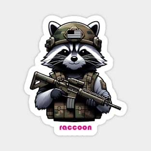 Tactical Raccoon Magnet