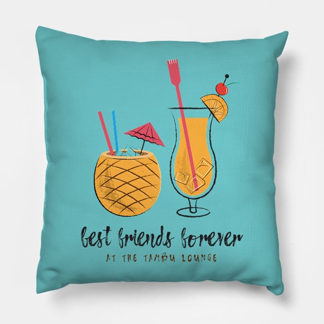 Lapu Lapu and Backscratcher BFFs at Tambu Lounge Pillow by GoAwayGreen