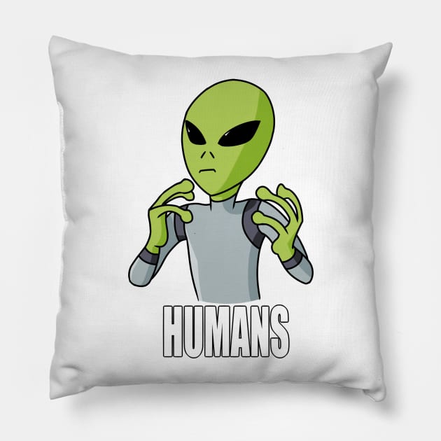 HUMANS! Pillow by KingVego