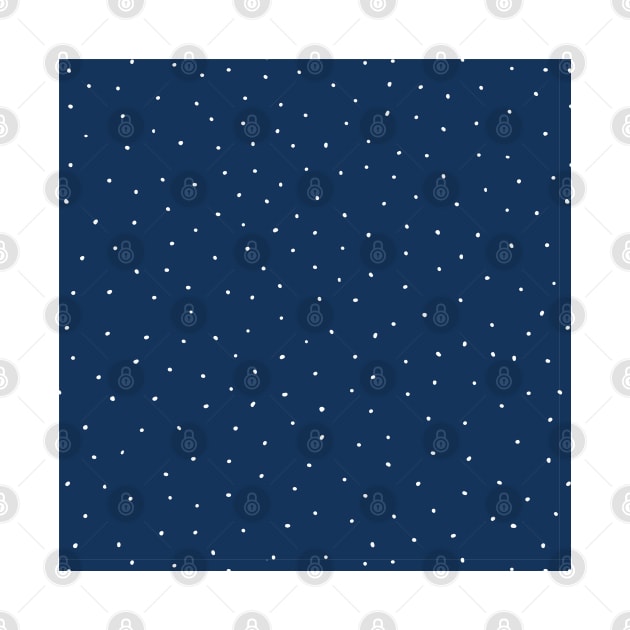 White Dots on Blue by Sandra Hutter Designs