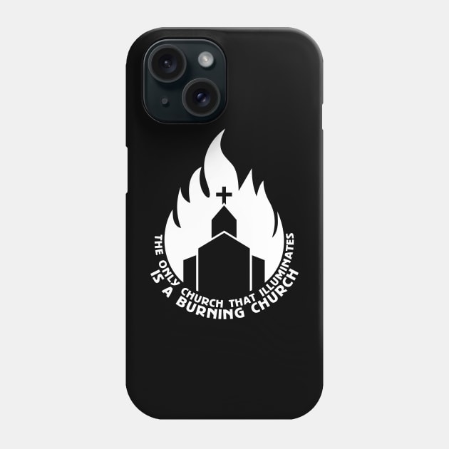 Burning church Phone Case by Capricornus Graphics