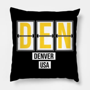 DEN - Denver Airport Code Souvenir or Gift Shirt Pillow