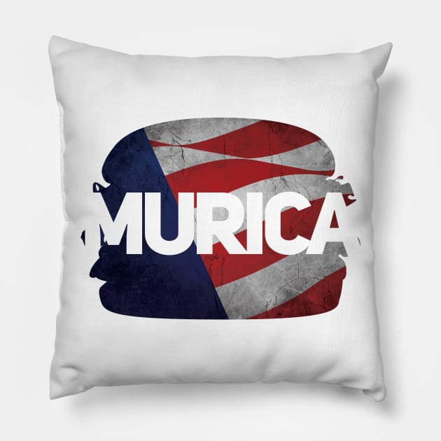 Murica Burger Pillow by polliadesign