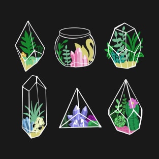 Magical Terrarium Succulents Cactus Family Pastel Goth T-Shirt