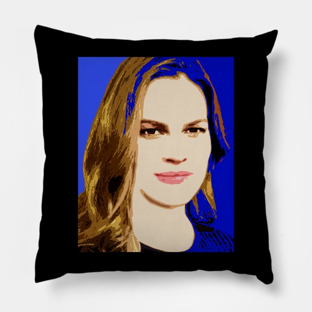 Hilary Swank Pillow by oryan80