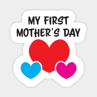 My First Mother's day mother of twins baby boy and baby girl Magnet