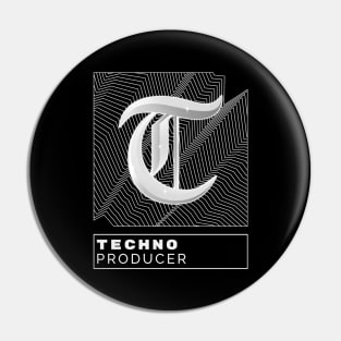 Techno Producer "T" Pin
