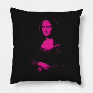 Pink Purple Mono Color Mona Lisa Pillow